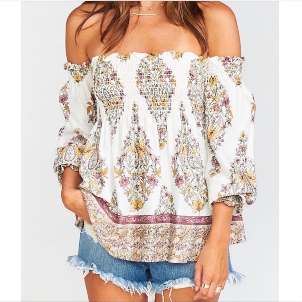 Show Me Your MuMu Raquel Smocked Top